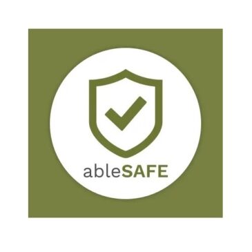 Technologie wspomagające firmy AbleNet ze znakiem ableSAFE.